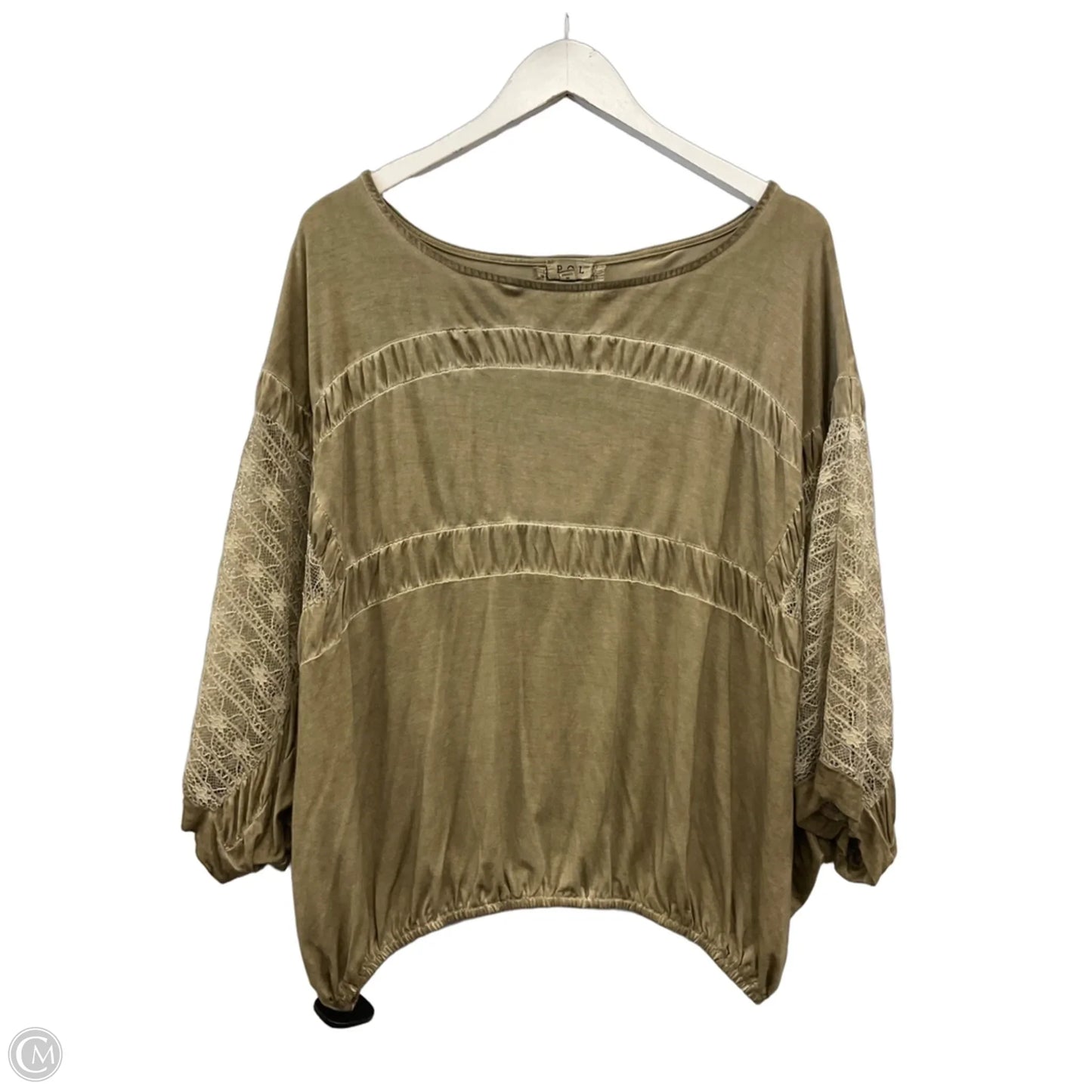 Top Short Sleeve By Pol In Green, Size: M