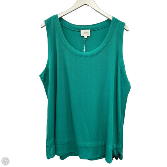 Tank Top By Andree By Unit In Teal, Size: 1x