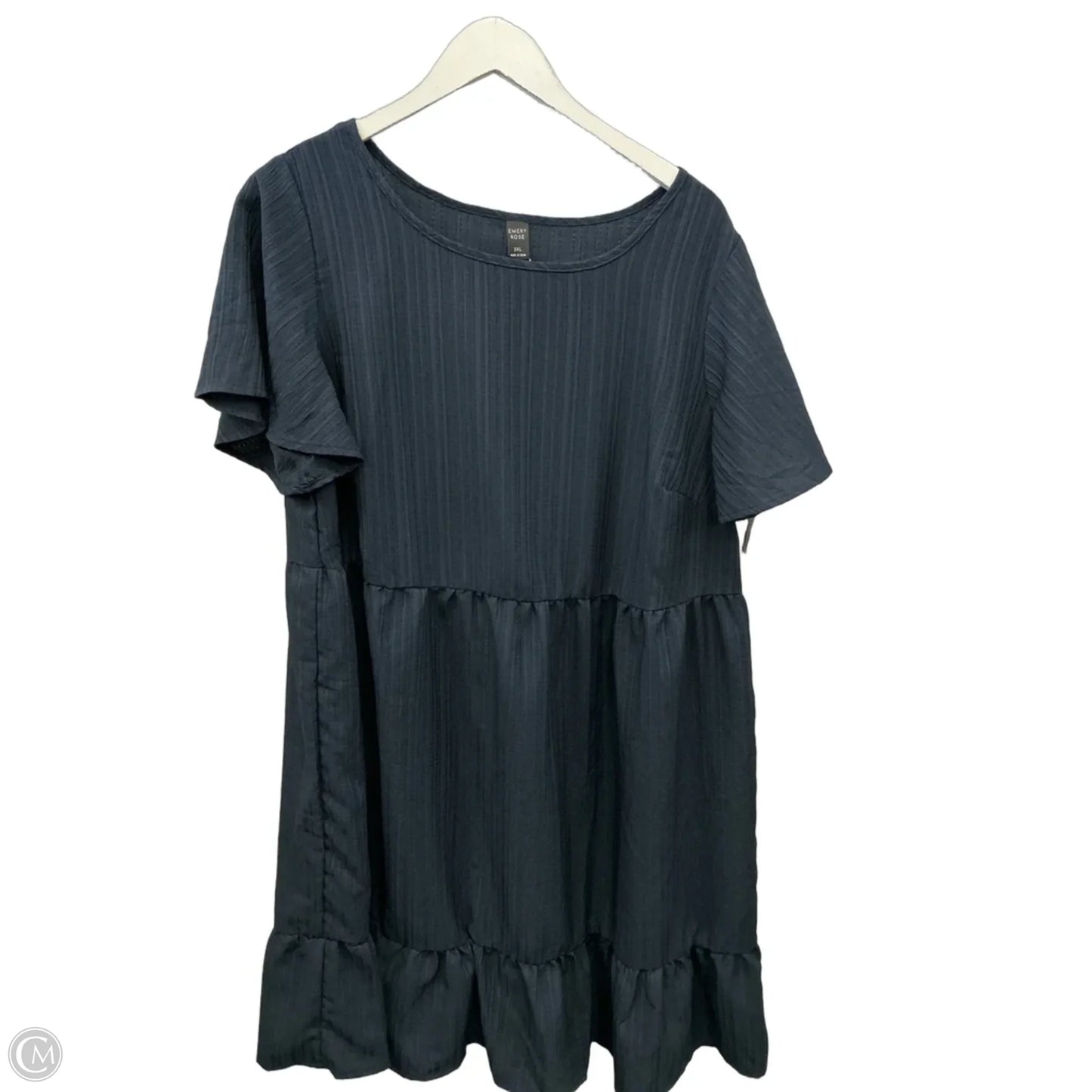 Dress Casual Midi By Emery Rose In Navy, Size: 2x