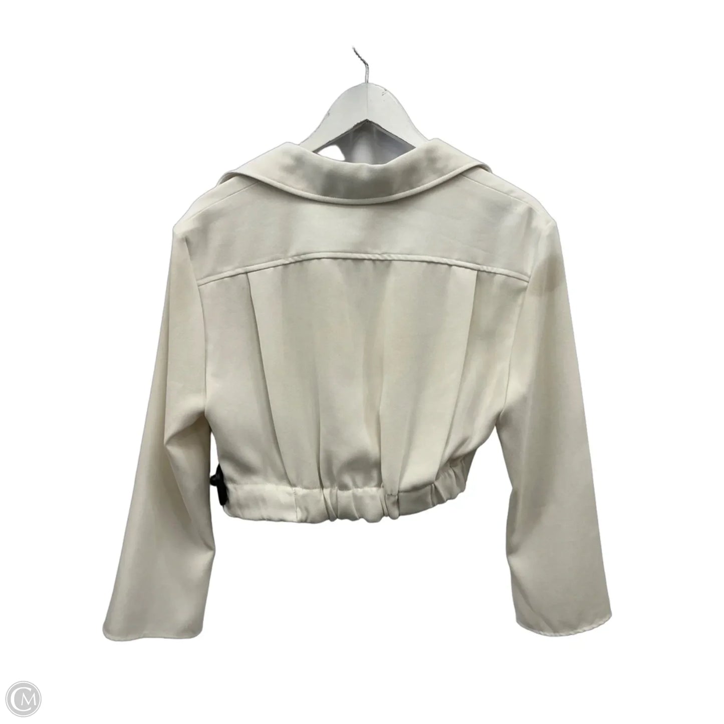 Top Long Sleeve By Zara In Cream, Size: M