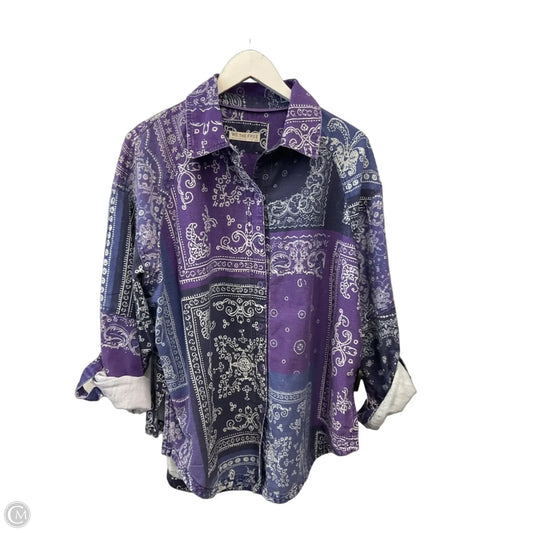 Jacket Shirt By We The Free In Purple, Size: S