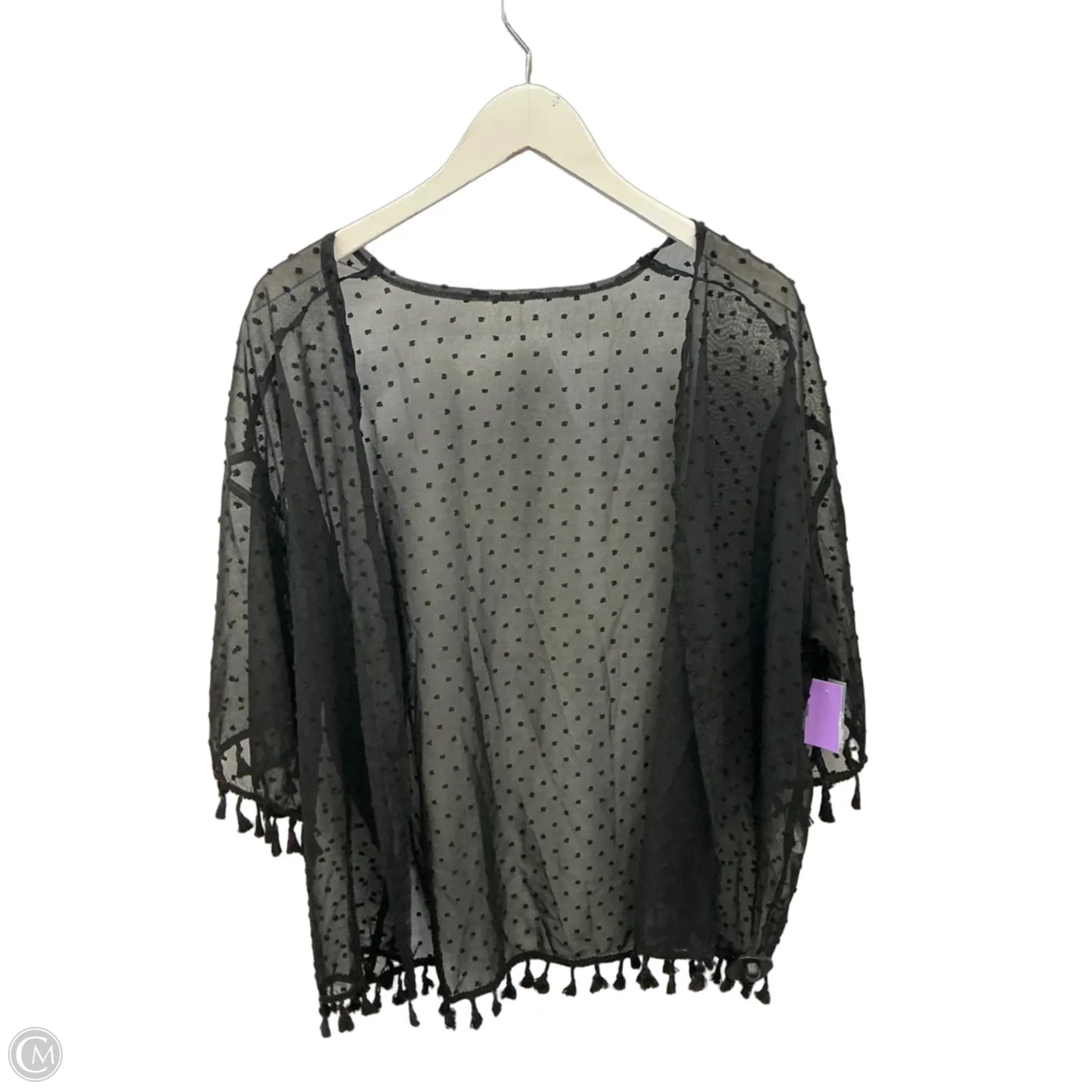 Kimono By Clothes Mentor In Black, Size: Osfm