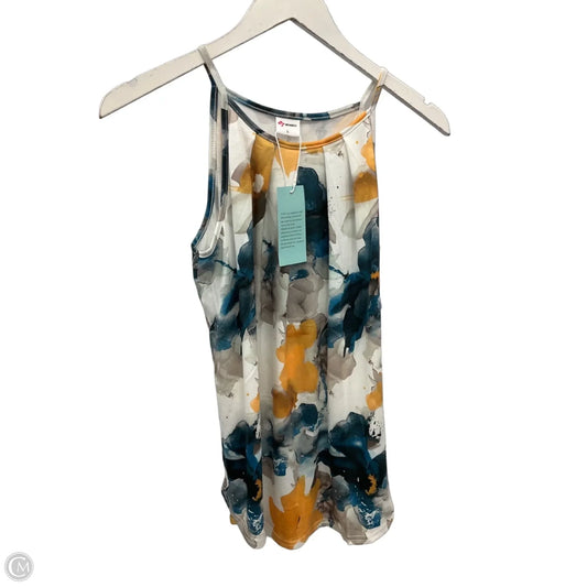 Top Sleeveless By Clothes Mentor In White & Yellow, Size: S