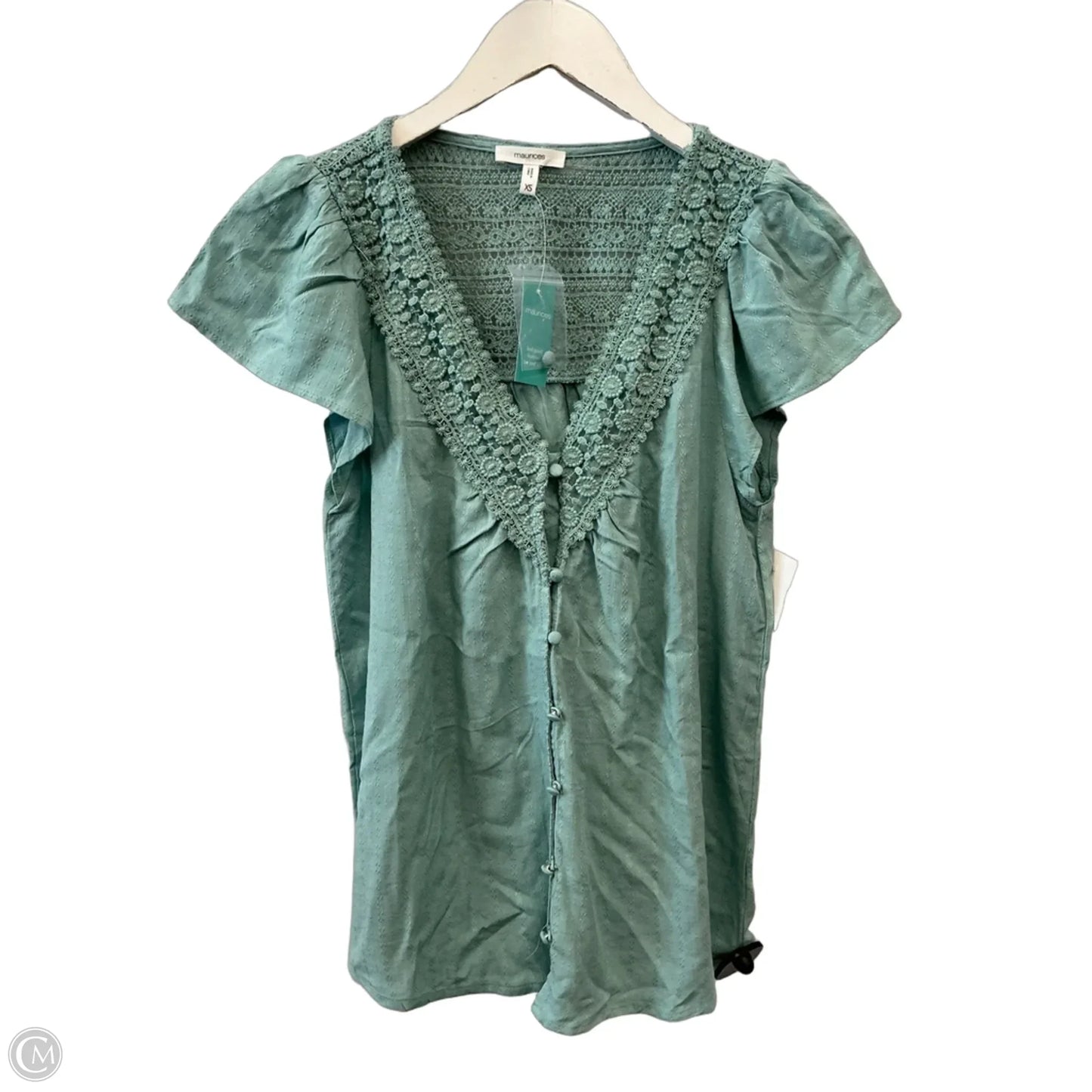 Top Short Sleeve By Maurices In Aqua, Size: Xs