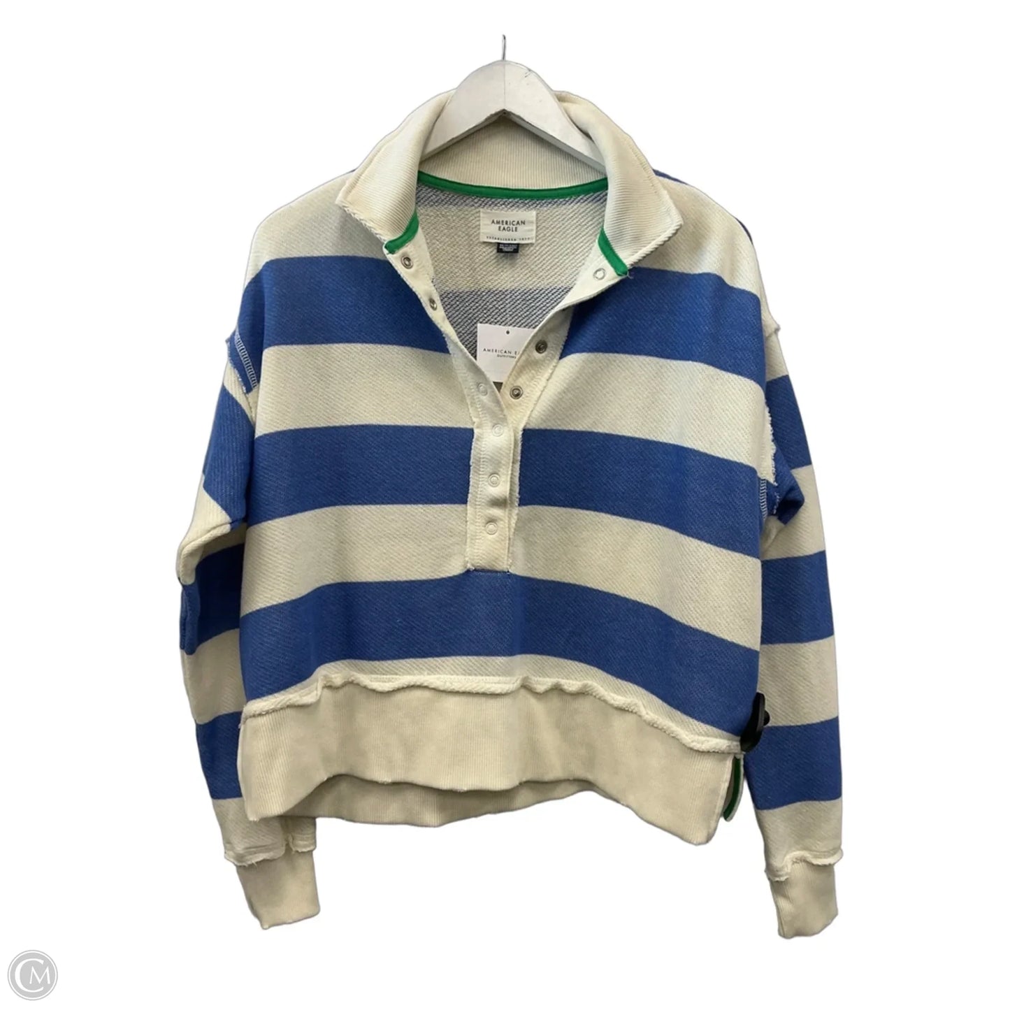 Top Long Sleeve By American Eagle In Cream, Size: Xs