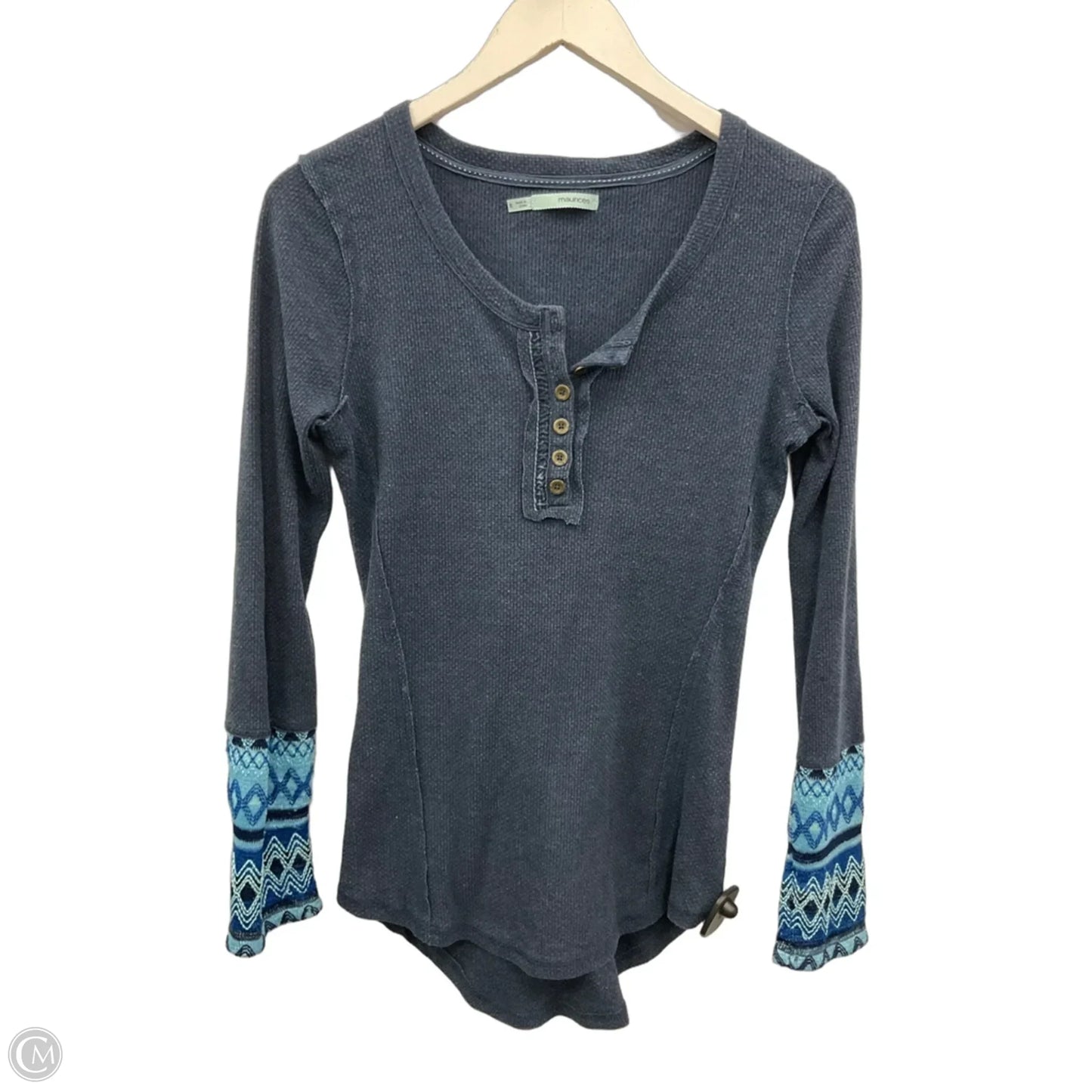 Top Long Sleeve By Maurices In Blue, Size: S