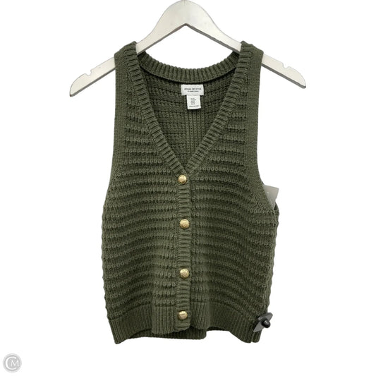 Vest Sweater By Clothes Mentor In Green, Size: M