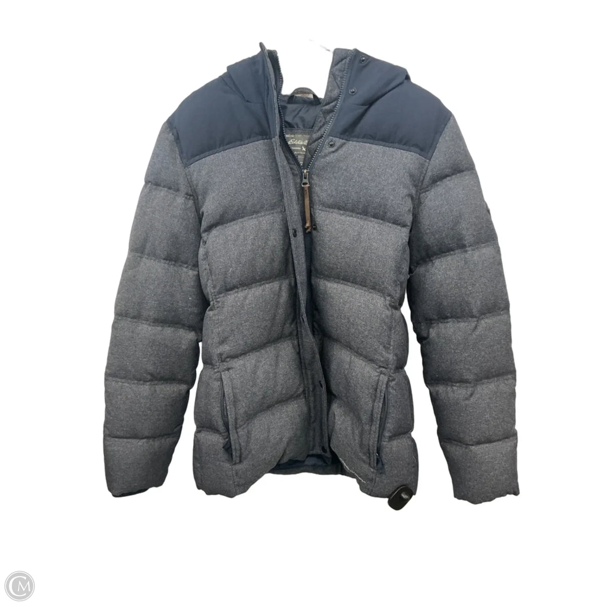 Jacket Puffer & Quilted By Eddie Bauer In Navy, Size: L