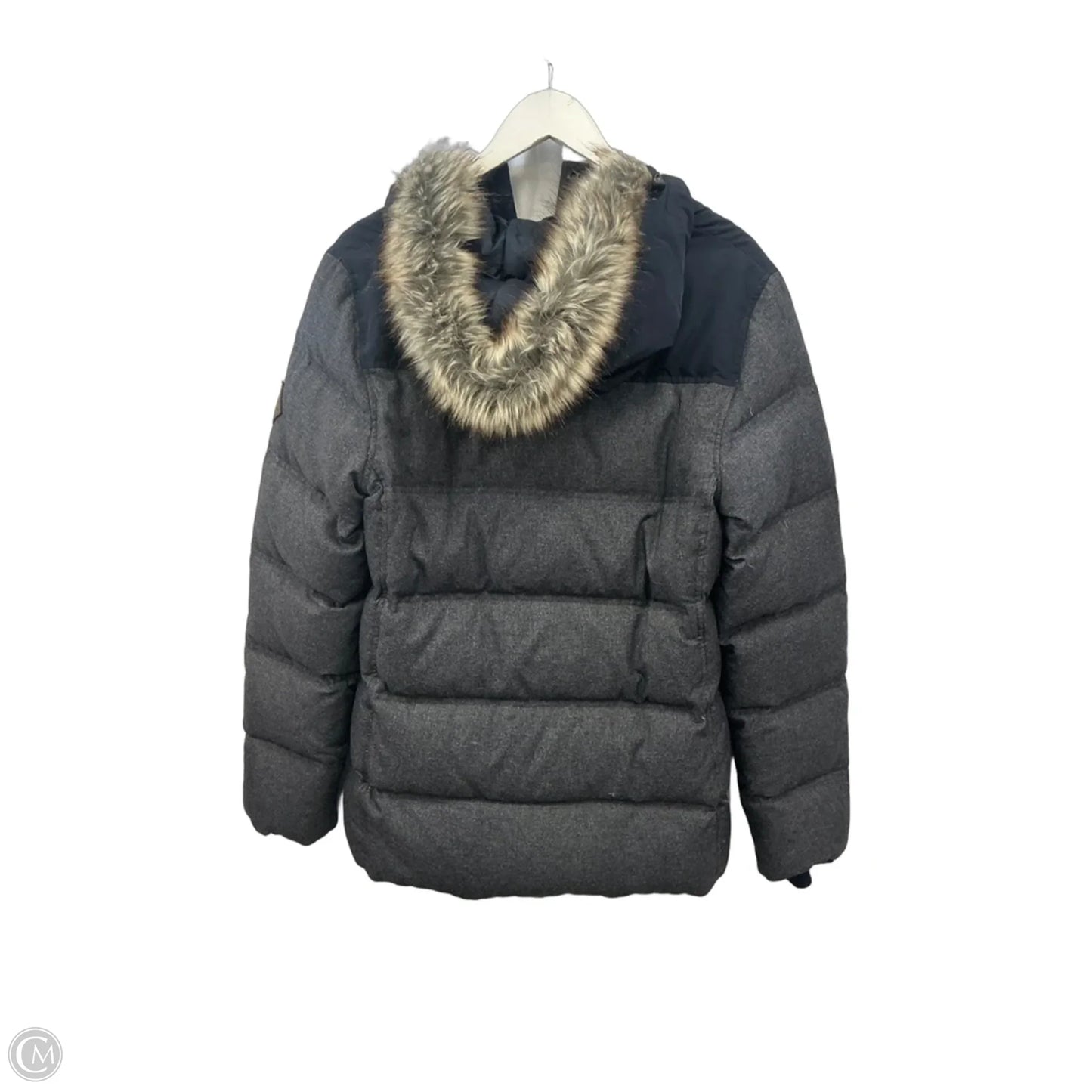 Jacket Puffer & Quilted By Eddie Bauer In Navy, Size: L