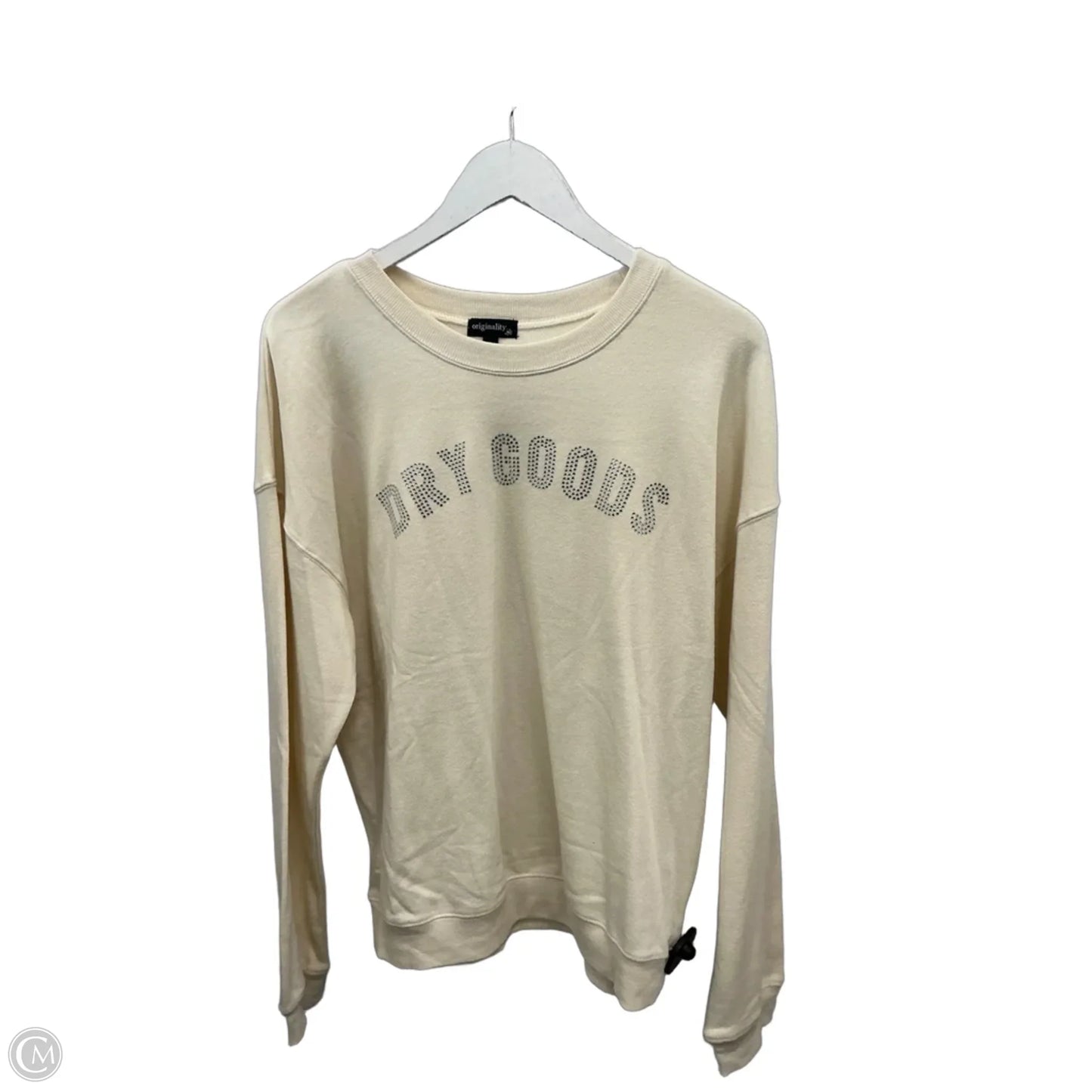 Sweatshirt Crewneck By Originality In Cream, Size: L