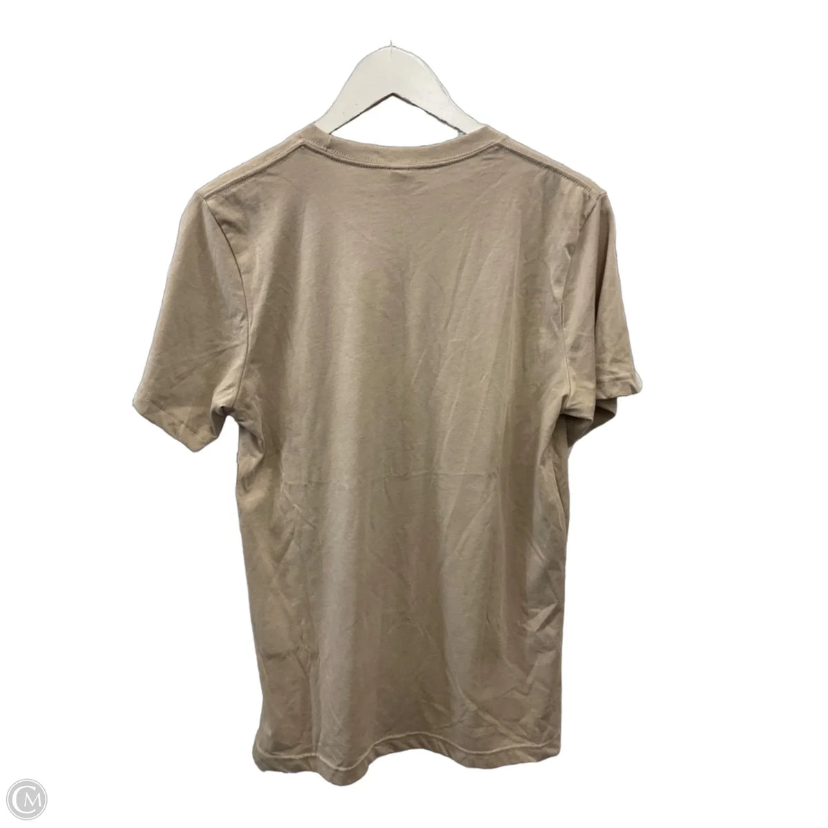 Top Short Sleeve Basic By Clothes Mentor In Beige, Size: M