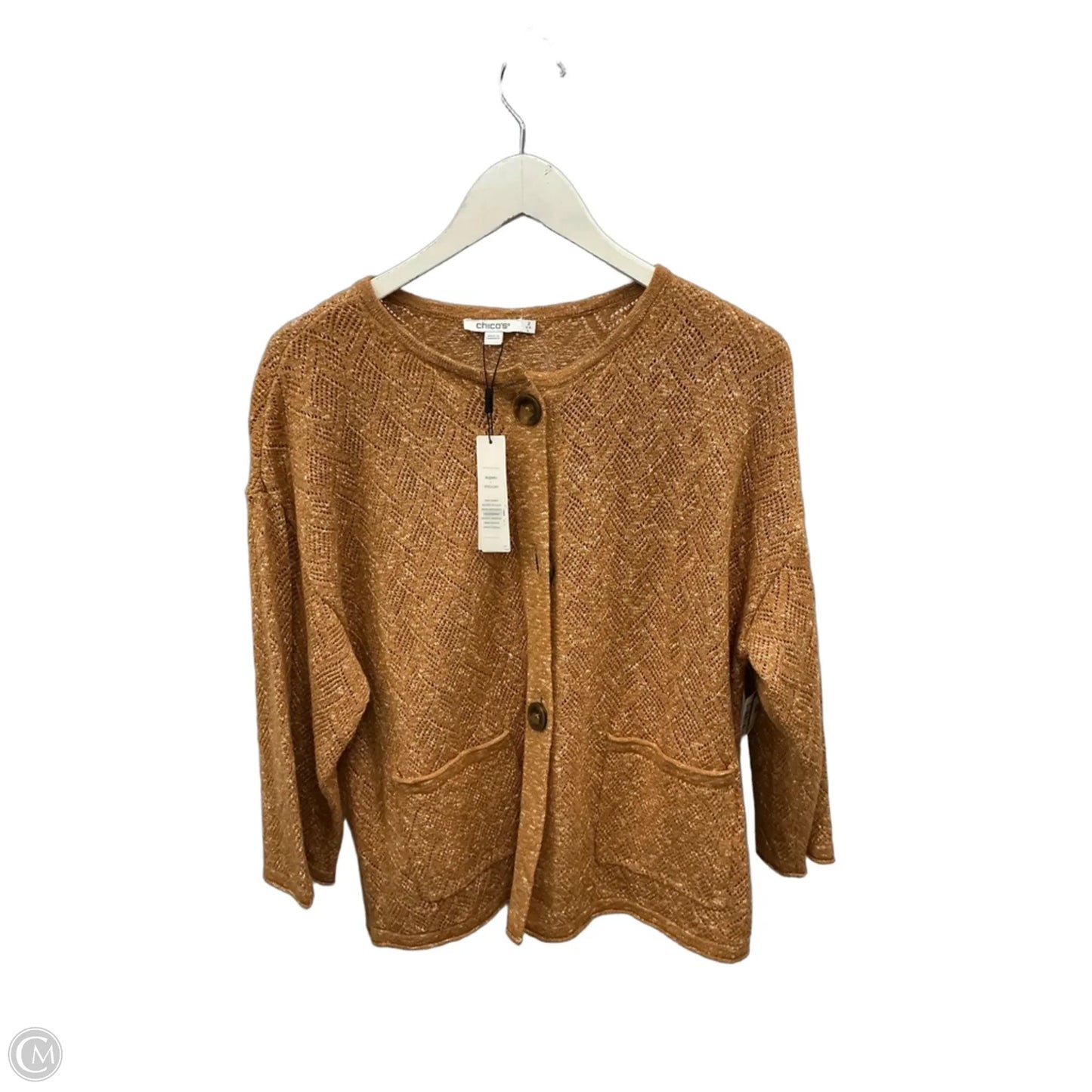 Cardigan By Chicos In Tan, Size: L