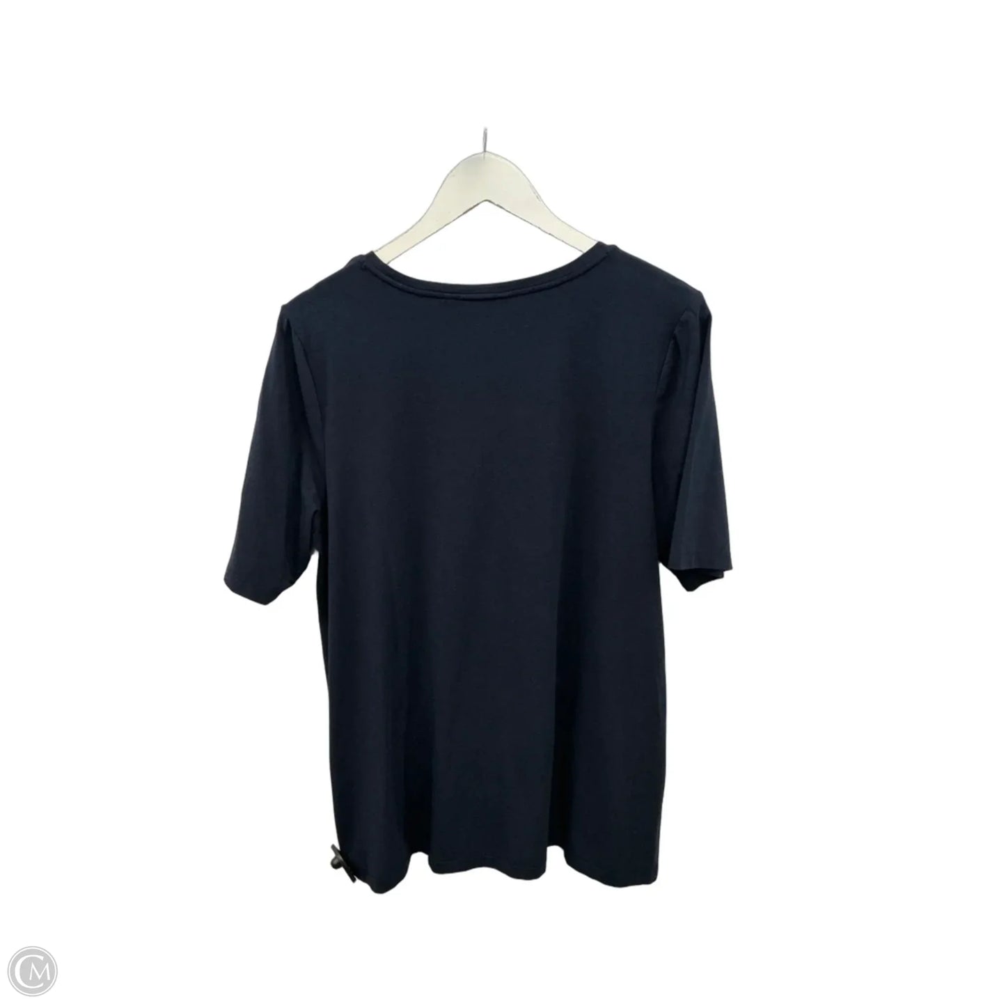 Top Short Sleeve By Chicos In Navy, Size: L