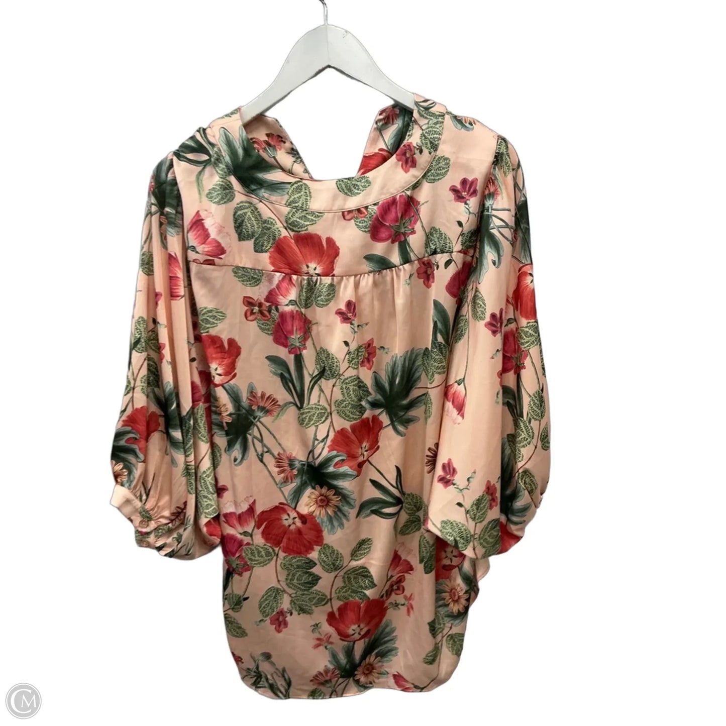 Top Short Sleeve By Chicos In Peach, Size: L