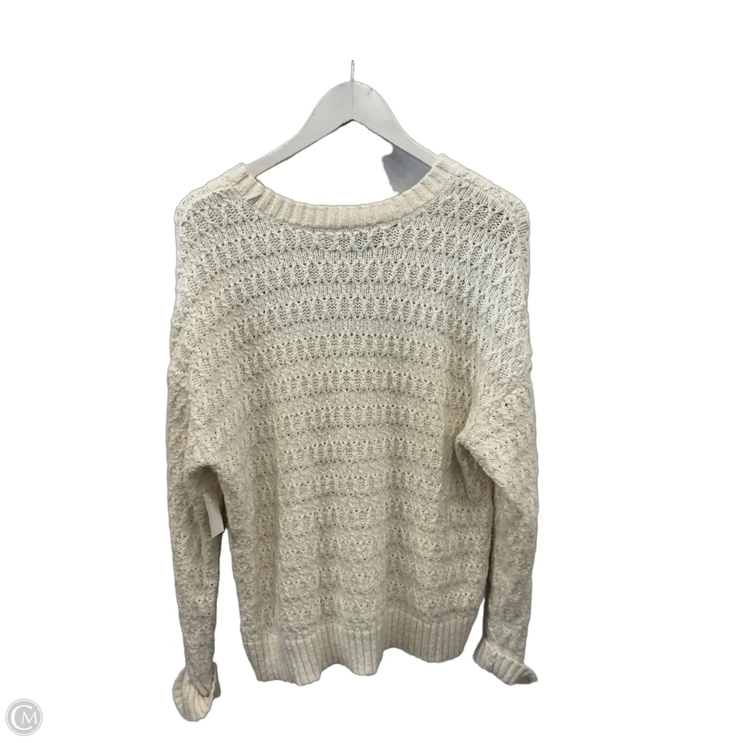 Sweater By Loft In Cream, Size: L