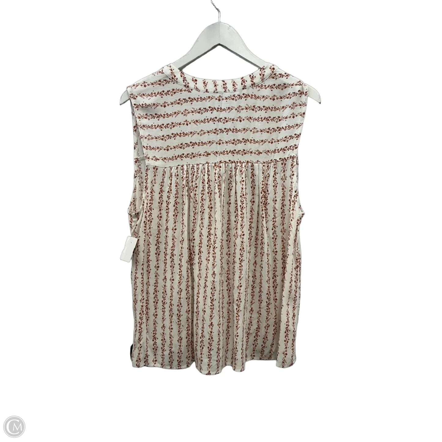 Top Sleeveless By Be Cool In White, Size: L