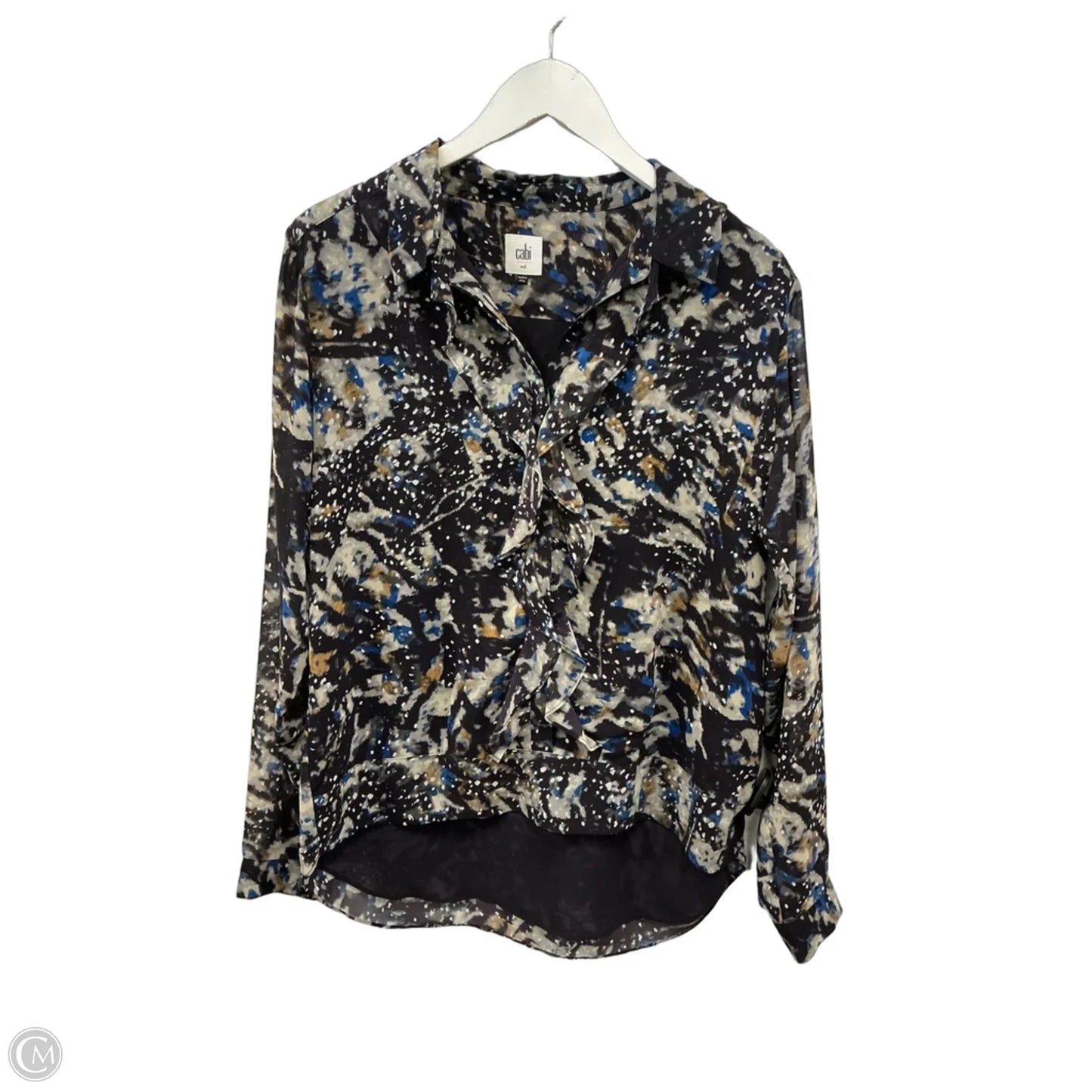 Top Long Sleeve By Cabi In Navy, Size: M