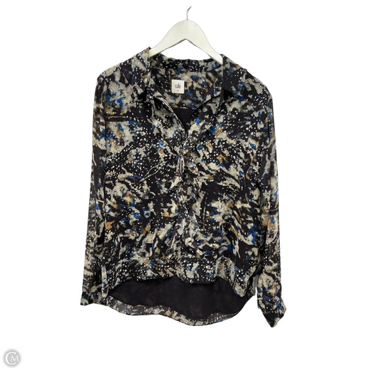 Top Long Sleeve By Cabi In Navy, Size: M