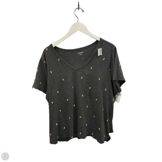 Top Short Sleeve By Old Navy In Grey, Size: Xxl