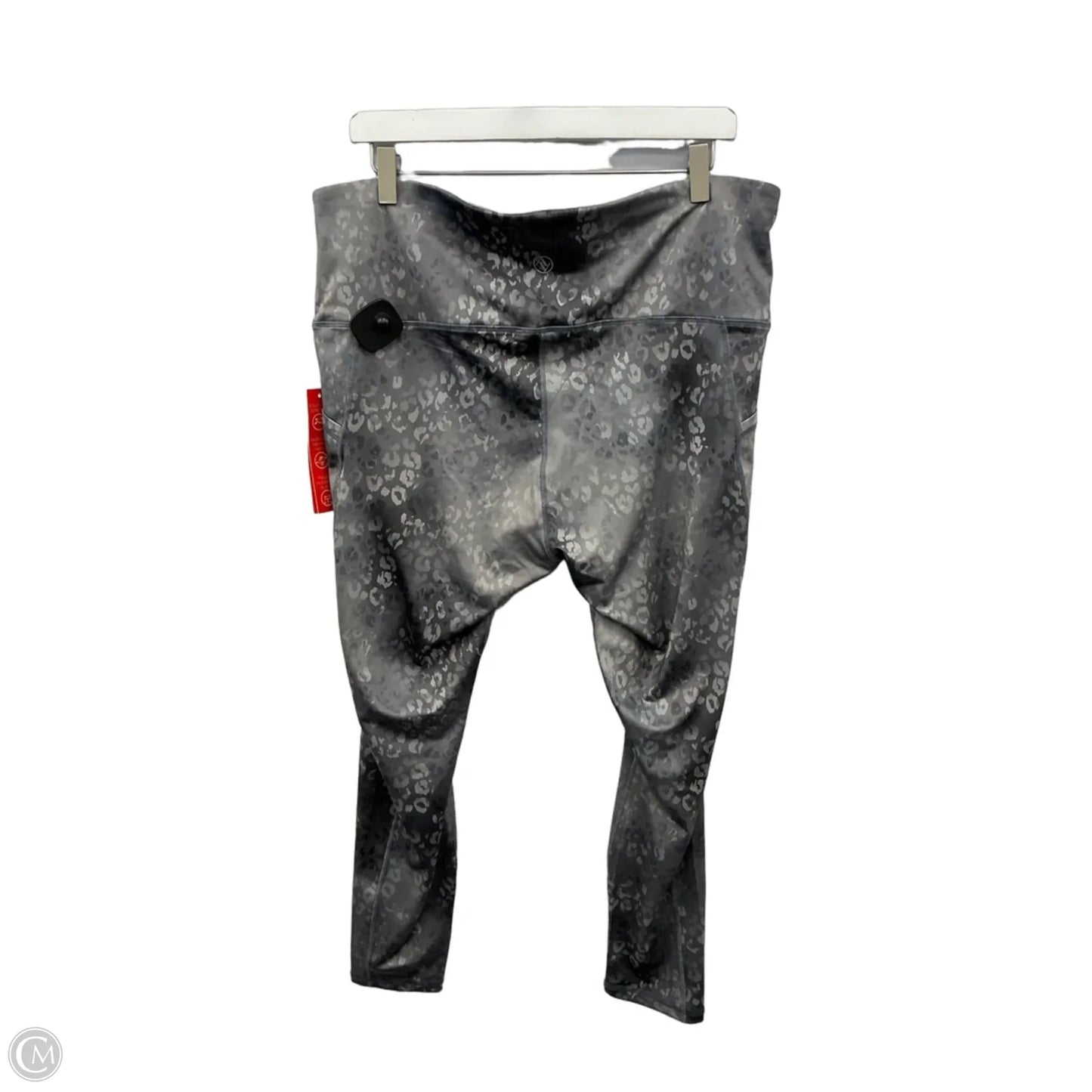 Athletic Leggings By Adrienne Vittadini In Grey, Size: 2x