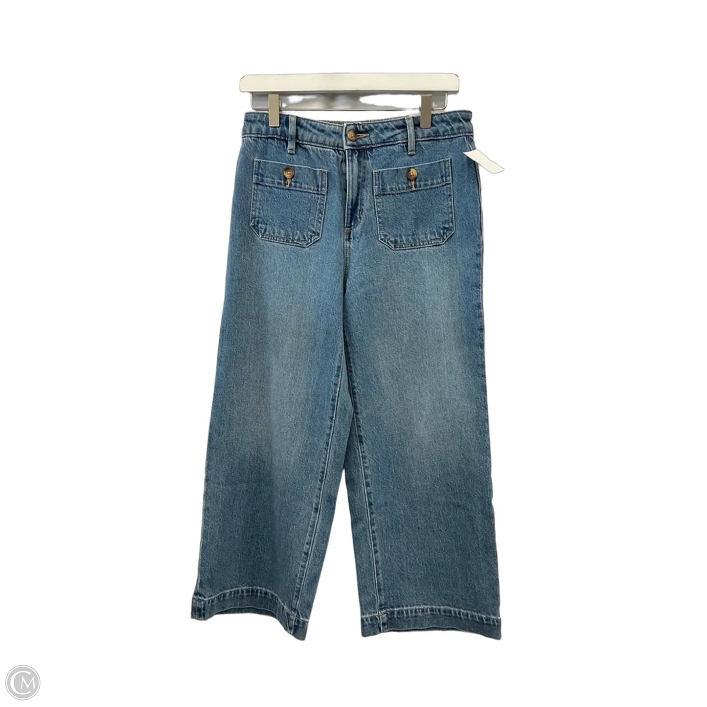 Jeans Wide Leg By Loft In Blue Denim, Size: 4p