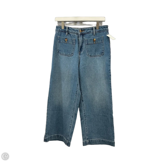 Jeans Wide Leg By Loft In Blue Denim, Size: 4p