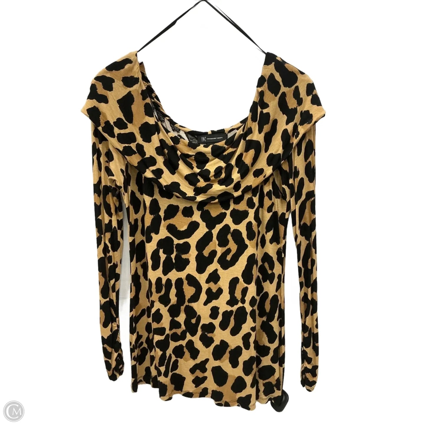 Top Long Sleeve By Inc In Animal Print, Size: L
