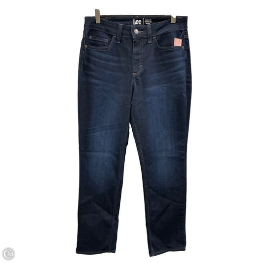 Jeans Straight By Lee In Blue Denim, Size: 8