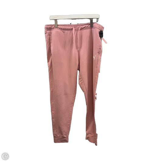 Athletic Pants By Puma In Pink, Size: L