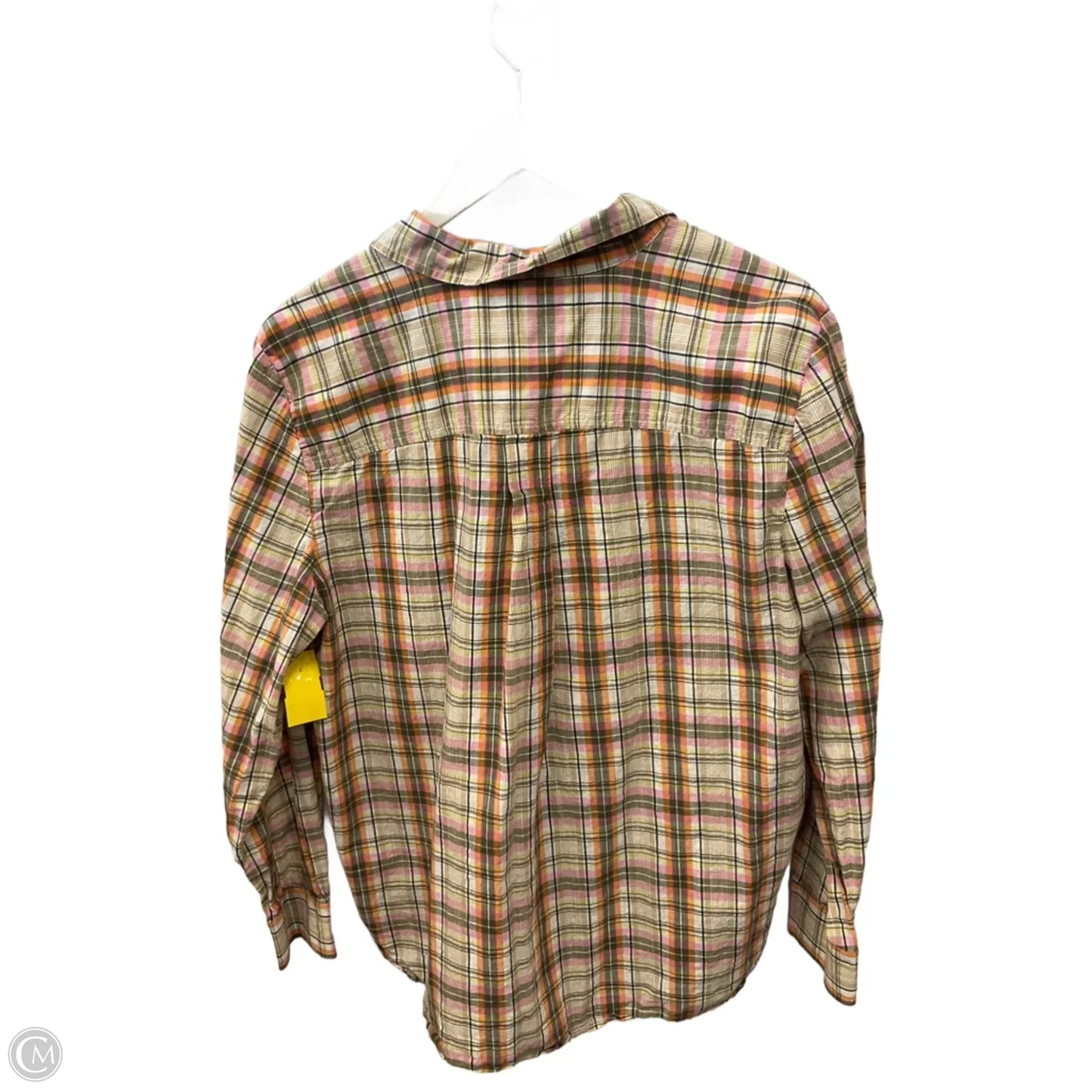 Top Long Sleeve By Loft In Green & Orange, Size: Xl