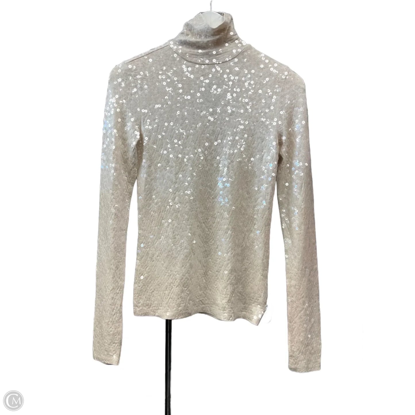 Top Long Sleeve By Express In Cream, Size: Xs