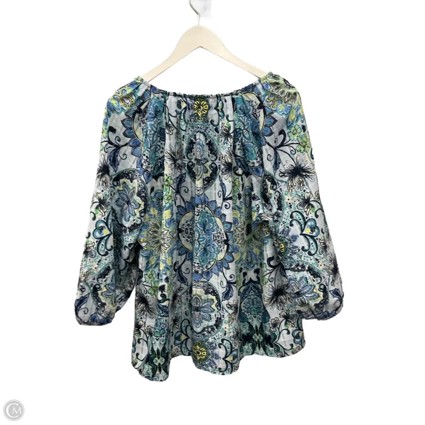 Top 3/4 Sleeve By Lane Bryant In Blue, Size: 1x