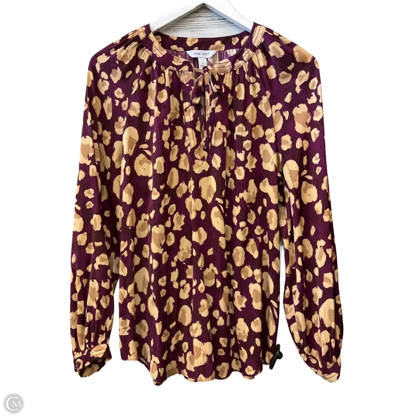 Top Long Sleeve By Nine West In Purple, Size: M