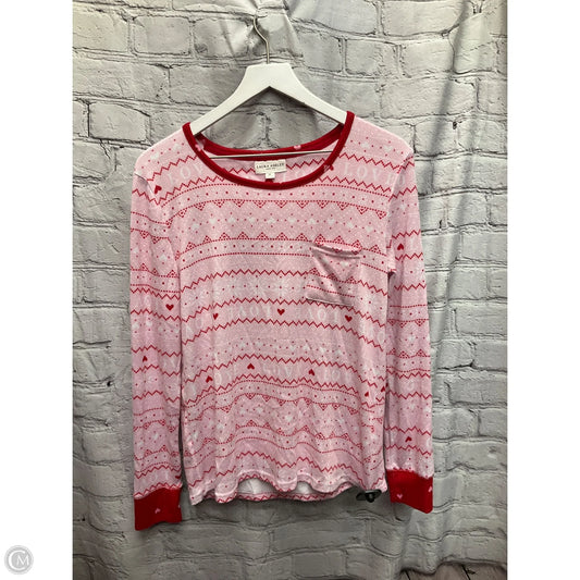 Pajamas 2pc By Laura Ashley In Pink & Red, Size: M