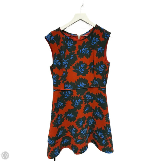 Dress Casual Midi By J. Crew In Blue & Orange, Size: 12