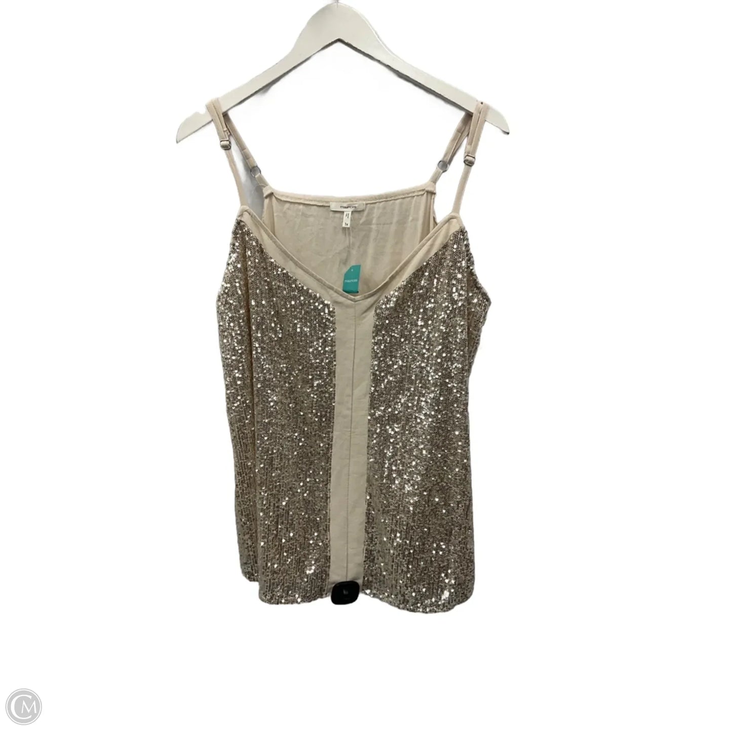 Top Sleeveless By Maurices In Gold, Size: 1x