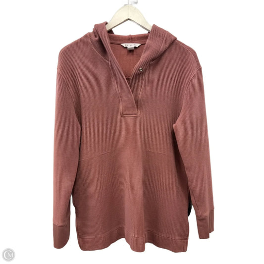 Athletic Top Long Sleeve Hoodie By Athleta In Maroon, Size: S