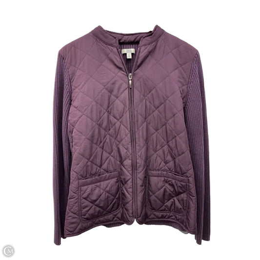 Jacket Shirt By Croft And Barrow In Purple, Size: Xlp