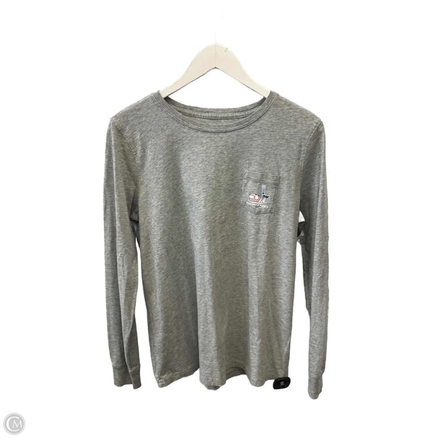 Top Long Sleeve By Vineyard Vines In Grey, Size: M