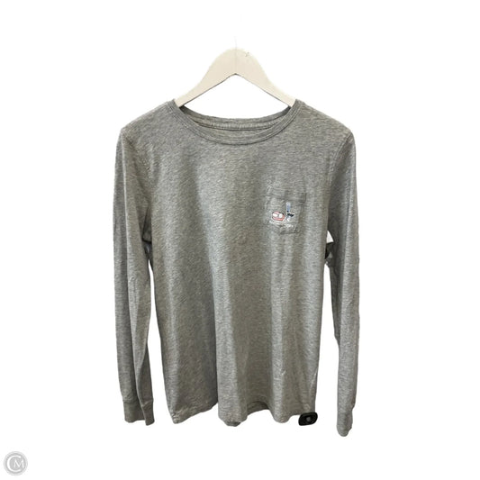 Top Long Sleeve By Vineyard Vines In Grey, Size: M
