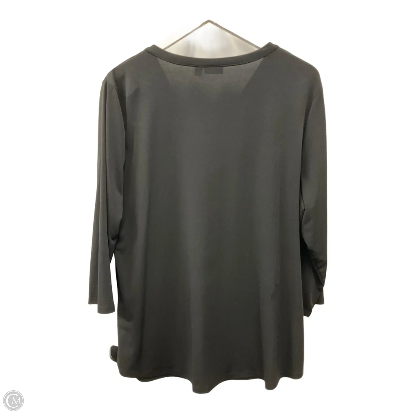 Top Long Sleeve By Croft And Barrow In Black, Size: 1x