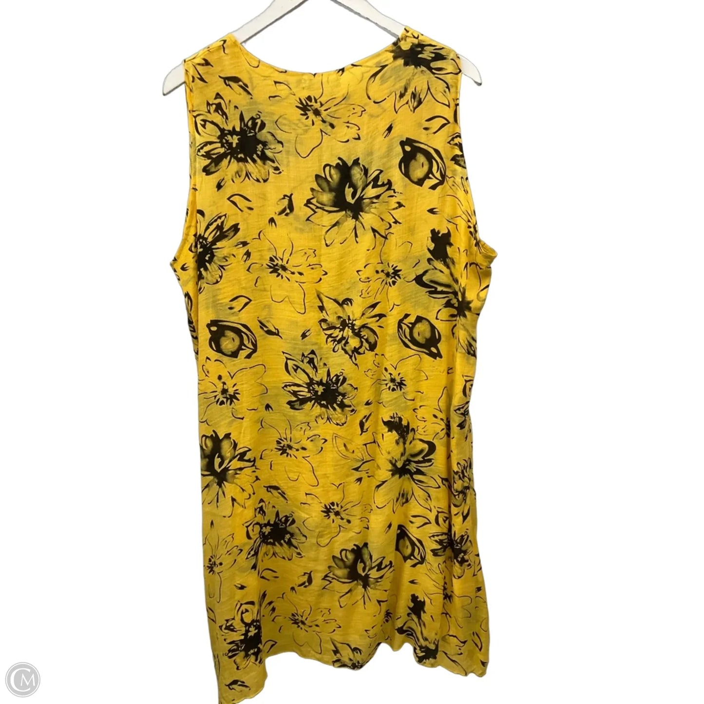 Dress Casual Midi By Clothes Mentor In Yellow, Size: Xxl