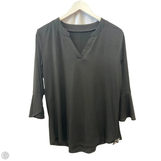 Top 3/4 Sleeve By Clothes Mentor In Black, Size: L