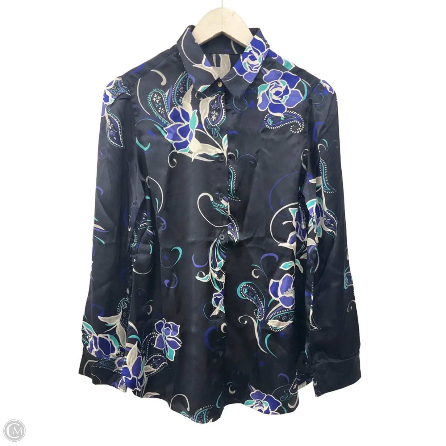 Top Long Sleeve By Chicos In Blue, Size: Xs