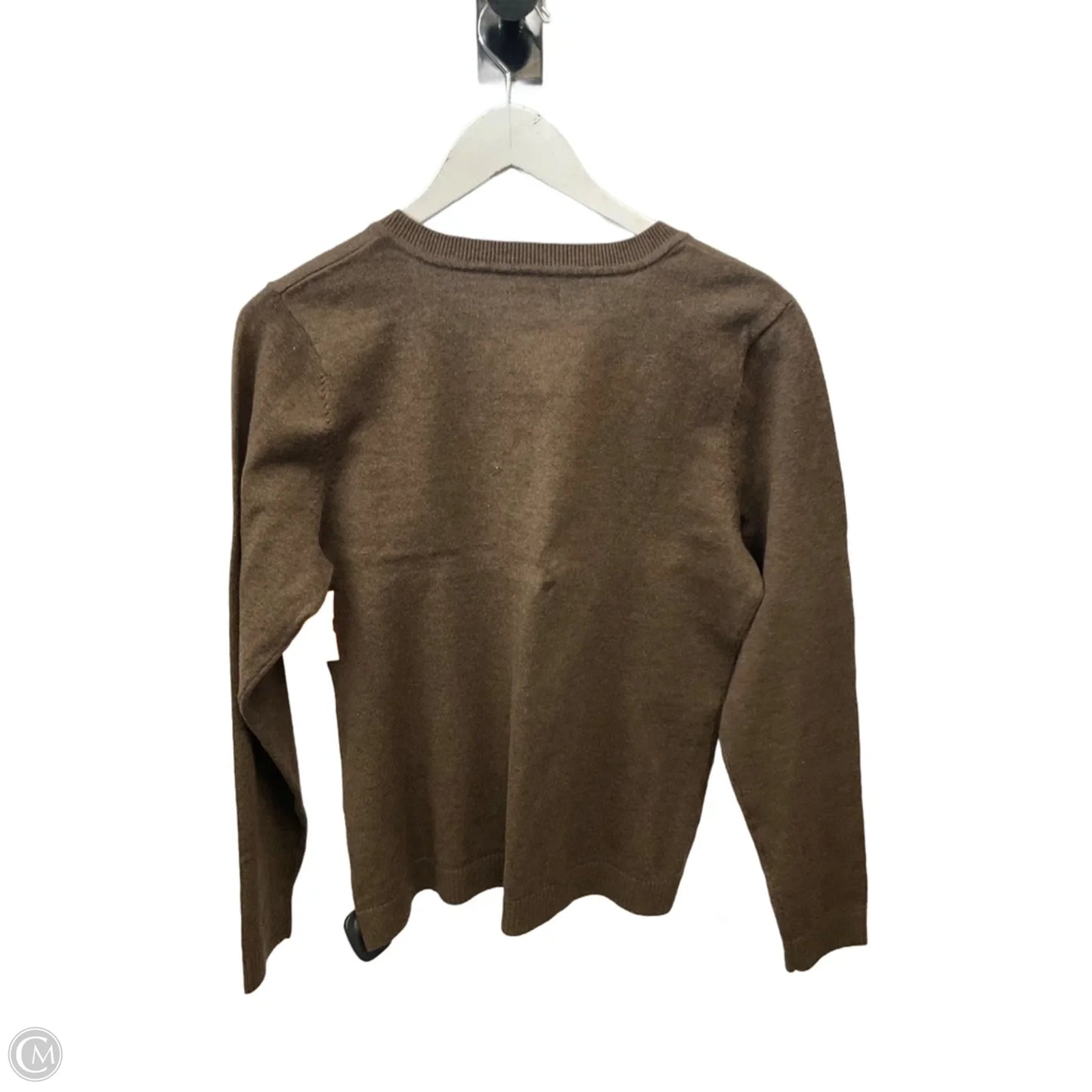 Top Long Sleeve By Croft And Barrow In Brown, Size: L