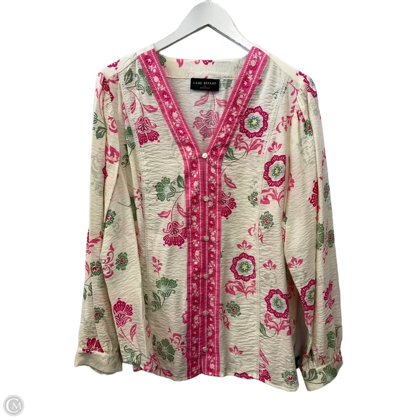Top Long Sleeve By Lane Bryant In Floral Print, Size: 2x