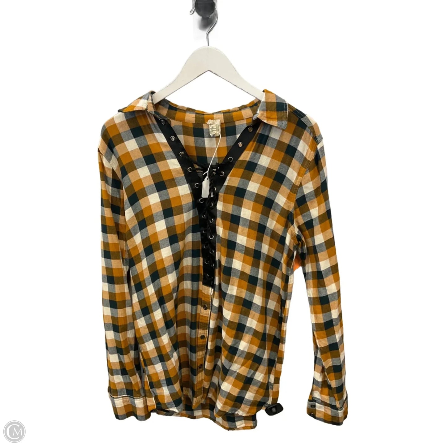 Top Long Sleeve By Gimmicks In Orange, Size: L