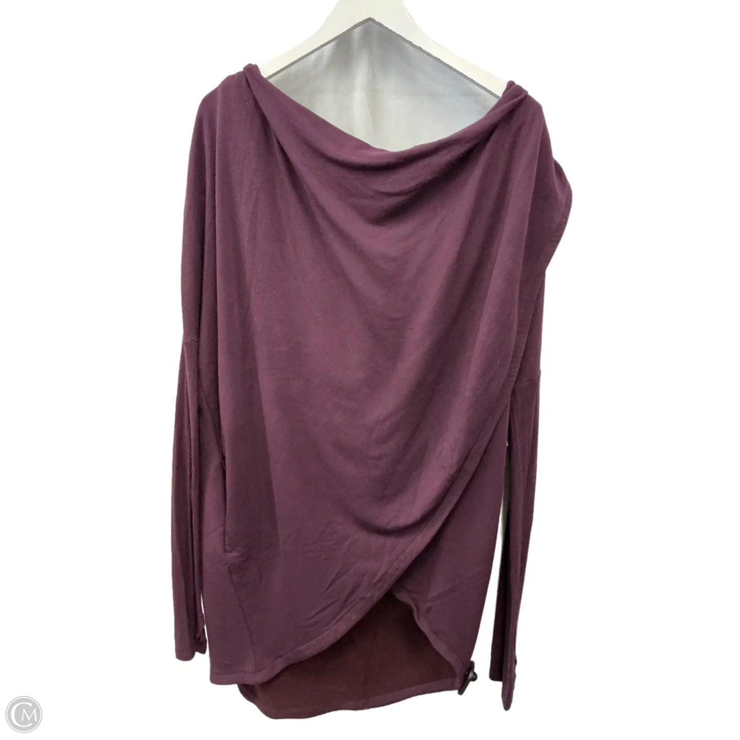 Athletic Top Long Sleeve Hoodie By Athleta In Maroon, Size: M