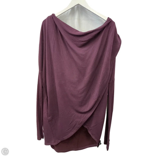 Athletic Top Long Sleeve Hoodie By Athleta In Maroon, Size: M