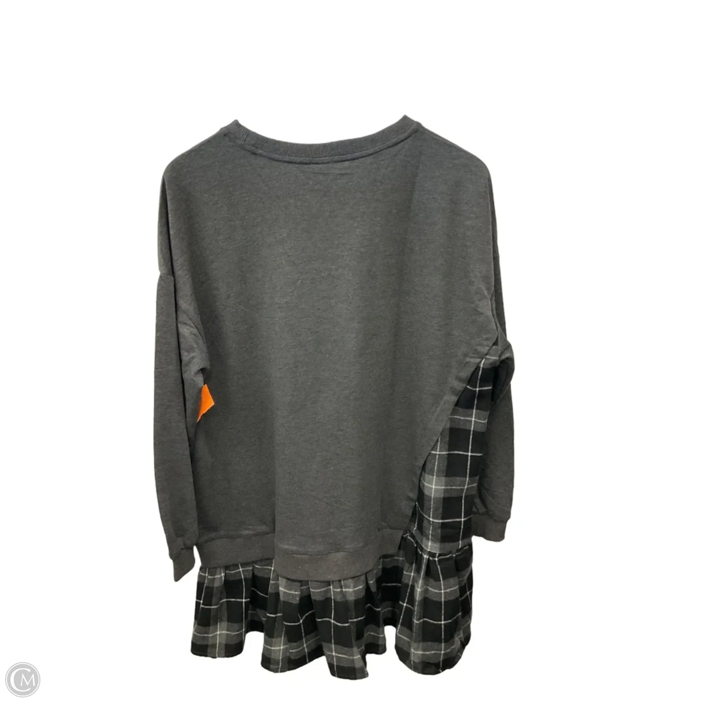 Top Long Sleeve By Zeagoo In Grey, Size: L